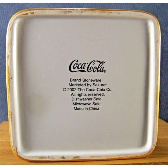 Coca Cola Holiday Portraits Santa Red Stoneware Canister Sakura 2002 - Picture 7 of 7